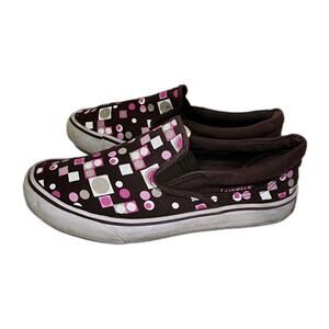 Nike Air Walk Women's 6.5 Slip on sneakers geometric pattern pink brown Shoes